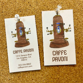 Tarjeta De Visita Cafetería de café de época de espresso acuático