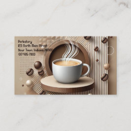Tarjeta De Visita Cafetería gráfica moderna y personalizado
