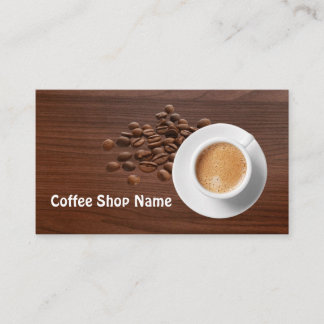 Tarjeta De Visita Cafetería Granos de Café Bonito