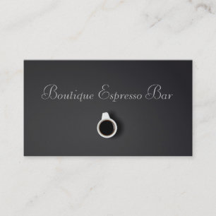 Tarjeta De Visita Cafetería gris de la barra del café express -