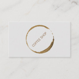 Tarjeta De Visita Cafetería - mancha del café