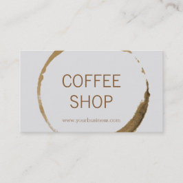 Tarjeta De Visita Cafetería - mancha del café