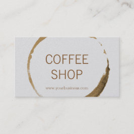 Tarjeta De Visita Cafetería - mancha del café