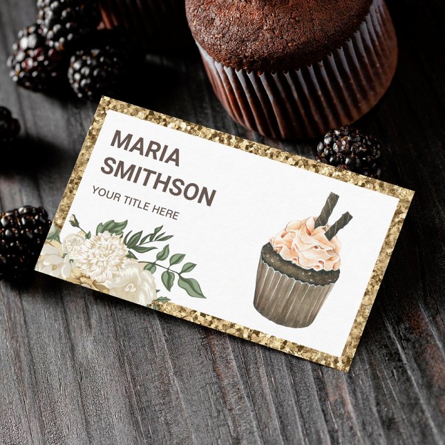 Tarjeta De Visita Cafetería Mocha Chocolate Pastelería Chef Panaderí (Subido por el creador)