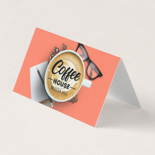 Tarjeta De Visita Cafetería Personalizada