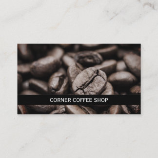 Tarjeta De Visita Cafetería personalizada de los granos de café
