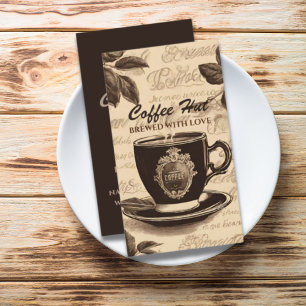 Tarjeta De Visita Cafetería Rustic Vintage Barista