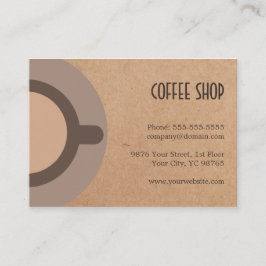 Tarjeta De Visita Cafetería Única de Icono de Café Cardboard Back 4.