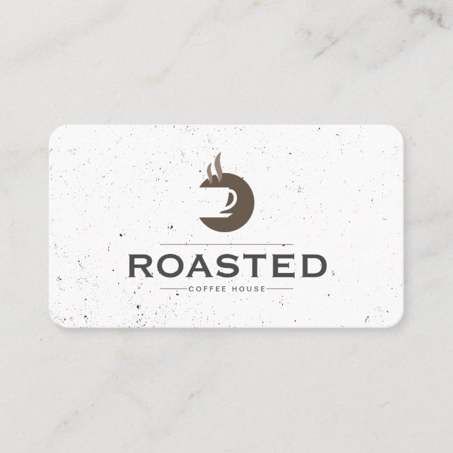 Tarjeta De Visita Cafetería y café frijol (Anverso)