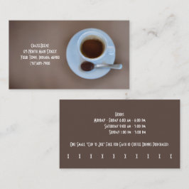 Tarjeta De Visita Cafetería y perforación de café y café de la Cucha