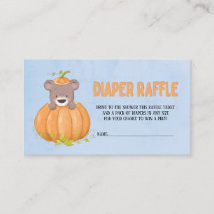 Tarjeta De Visita Caída Cute Otoño Calabaza De Oso De Otoño Raffl