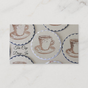 Tarjeta De Visita Caída de taza de té