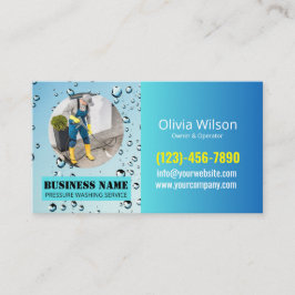 Tarjeta De Visita Caídas de agua de limpieza del lavado de la presió
