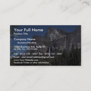 Tarjeta De Visita Caídas del valle de Yosemite, los E.E.U.U.