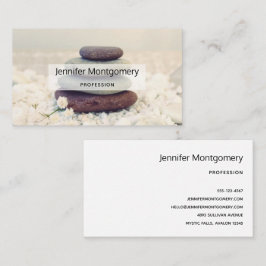 Tarjeta De Visita Cairn meditativo de piedras apiladas