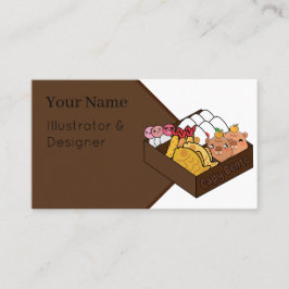 Tarjeta De Visita Caja de Bento de Capybara Kawaii Lindo - Amante de