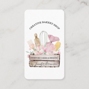 Tarjeta De Visita Caja de flores para pasteleros de panadería