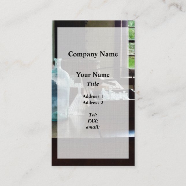 Tarjeta De Visita Caja de tubos de ensayo (Anverso)