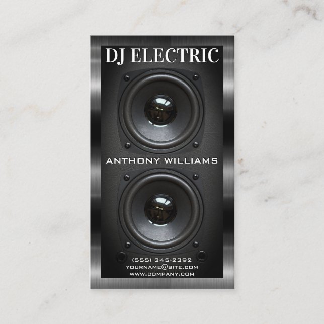 Tarjeta De Visita Caja del altavoz del subwoofer | Coche de negocios (Anverso)