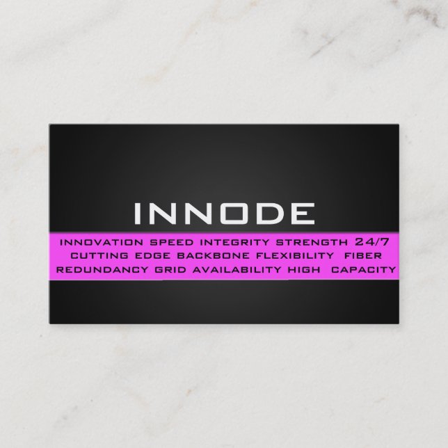 Tarjeta De Visita Caja del Info en rosa (Anverso)