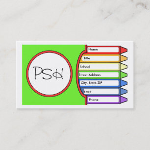 Tarjeta De Visita Caja inicial de creyones