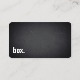 Tarjeta De Visita caja. Pizarra negra minimalista moderna profesiona