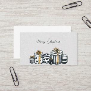 Tarjeta De Visita Cajas de Regalos de Feliz Navidad
