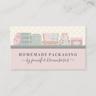 Tarjeta De Visita Cajas decorativas estantes paquete rosa