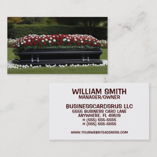 Tarjeta De Visita Cajón de servicio de Graveside Funket Home Directo