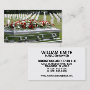 Tarjeta De Visita Cajón plateado de servicio de gravedad