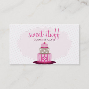 Tarjeta De Visita CAKE BAKER adorable logo moderno de panadería choc