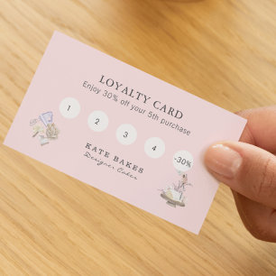 Tarjeta De Visita Cake Baker Loyalty Recompensa el código QR promoci