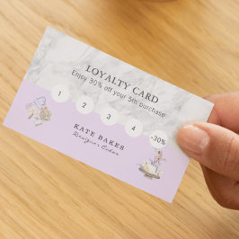 Tarjeta De Visita Cake Baker Loyalty Recompensa el código QR promoci