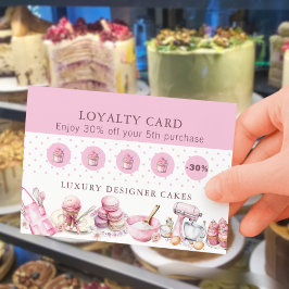 Tarjeta De Visita Cake Baker Loyalty Recompensa el código QR promoci