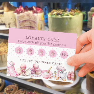 Tarjeta De Visita Cake Baker Loyalty Recompensa el código QR promoci