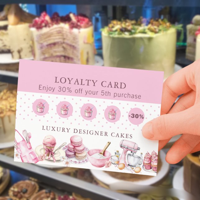 Tarjeta De Visita Cake Baker Loyalty Recompensa el código QR promoci (Subido por el creador)