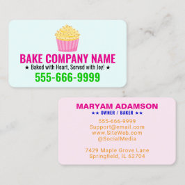Tarjeta De Visita Cake Bakery Logo & Slogan | Professional Company