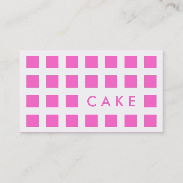 Tarjeta De Visita CAKE (cuadrados mod) (Anverso)