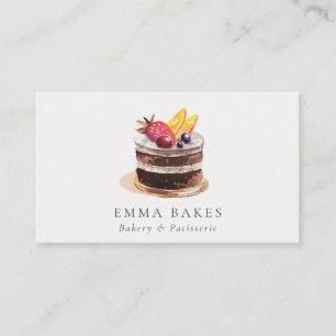 TARJETA DE VISITA CAKE PATISSERIE CUPCAKE BAKERÍA DE FRUTA DE MODA