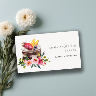 TARJETA DE VISITA CAKE PATISSERIE CUPCAKE BAKERÍA DE FRUTA DE MODA