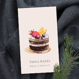 Tarjeta De Visita CAKE PATISSERIE CUPCAKE BAKERÍA DE FRUTA DE Rubor