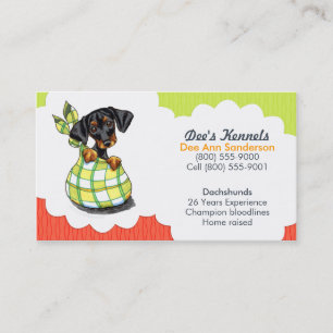 Tarjeta De Visita Cal del tomate del perrito del Dachshund del
