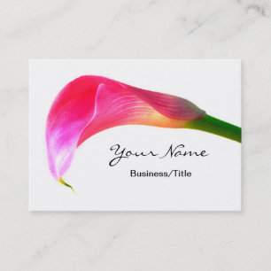 Tarjeta De Visita Cala rosada en blanco