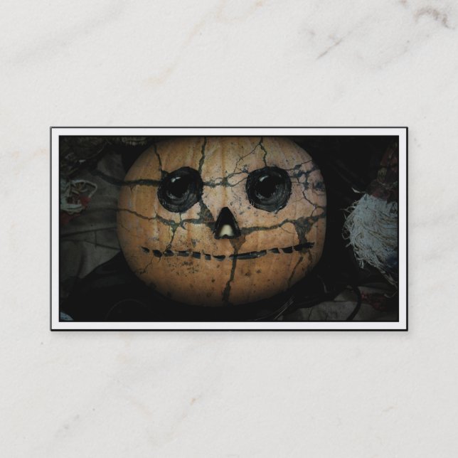 Tarjeta De Visita Calabaza asquerosa Jack-o-Lantern (Anverso)