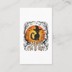 Tarjeta De Visita Calabaza de Halloween Embrujada Silueta de Fantasm