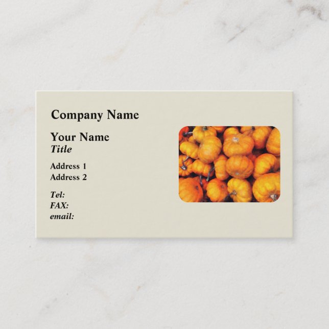 Tarjeta De Visita Calabazas Bebés (Anverso)