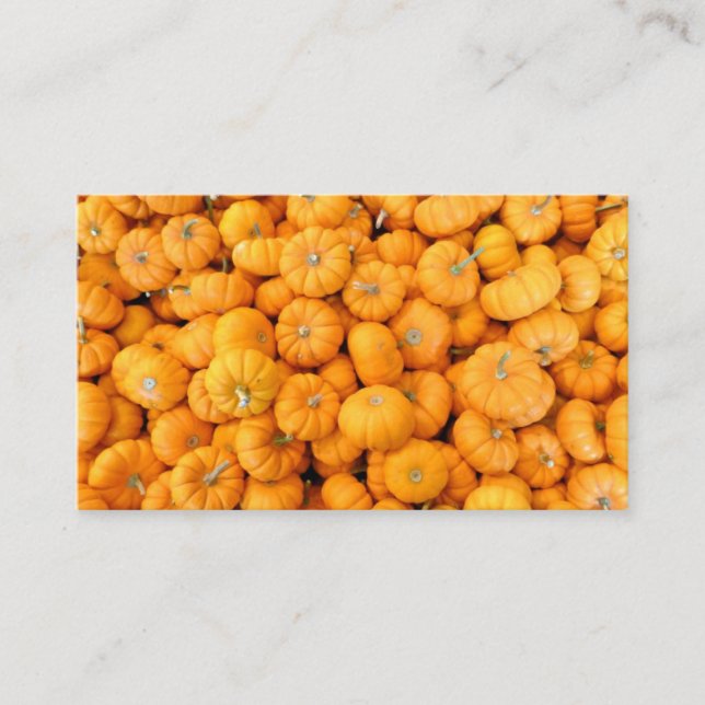 Tarjeta De Visita Calabazas de cosecha de Naranja pequeño (Anverso)