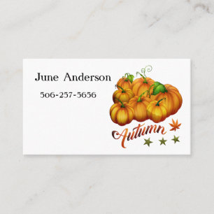 Tarjeta De Visita Calabazas de otoño