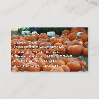 Tarjeta De Visita Calabazas y Mamáes Fotografía de la cosecha de oto