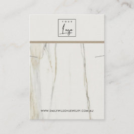 TARJETA DE VISITA CALACATTA MARBLE TEXTURA NECKLACE BRACELET PANTALL